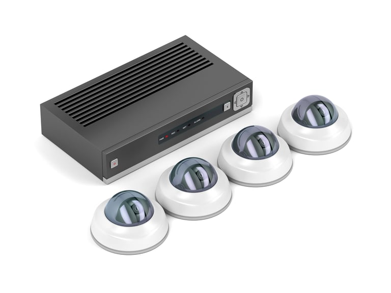 NVR DVR surveillance recording system with multiple camera inputs