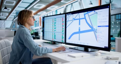 Efficient Woman Logistics Coordinator Using Route Planning App On Computer