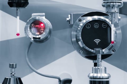 Quality control on CNC machine with coordinate measuring machine for industrial IoT monitoring