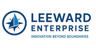 Leeward Enterprise logo featuring a compass star icon with tagline Innovation Beyond Boundaries